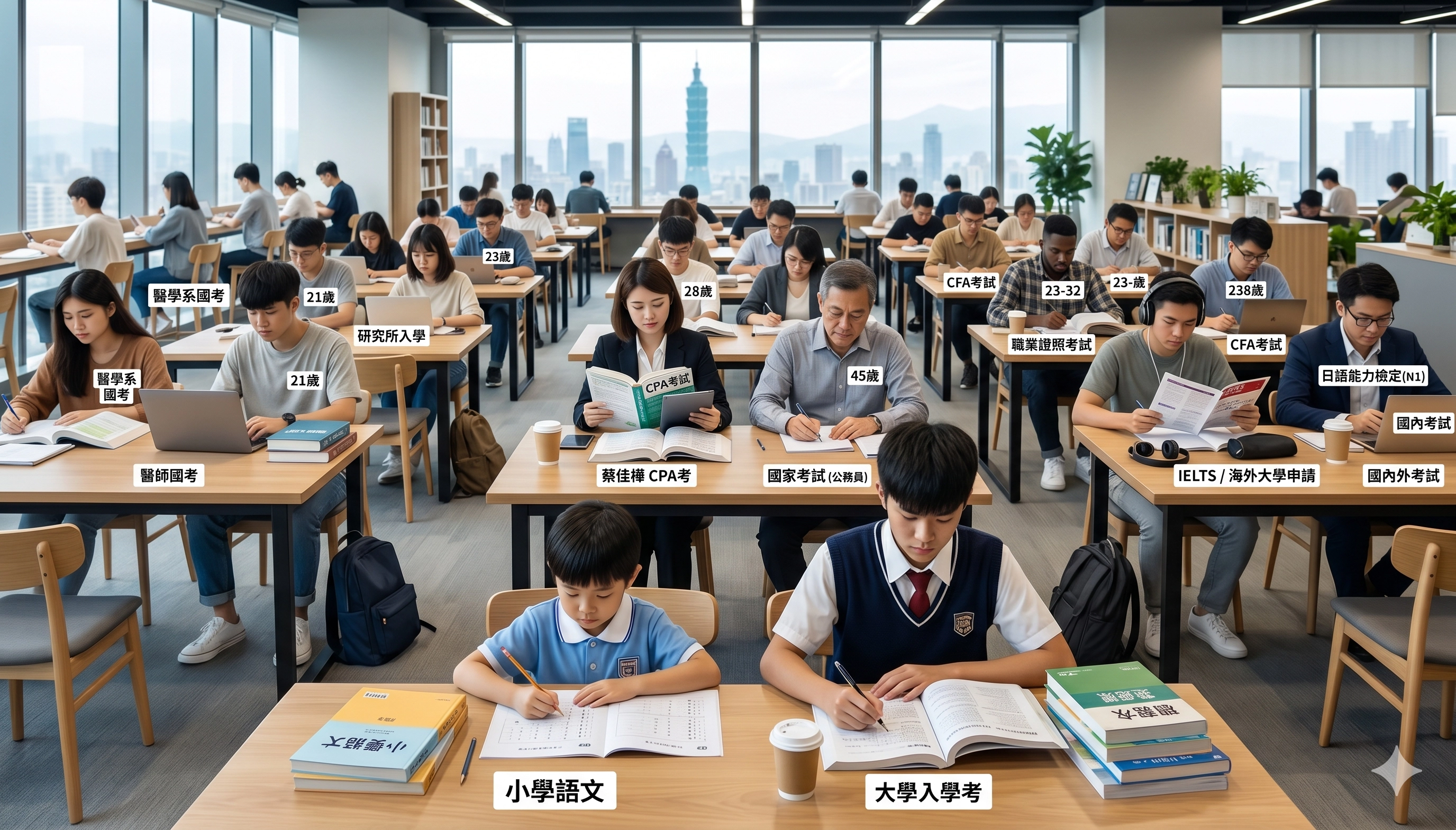 從小到大，我們要面對各式各樣的讀書和考試，包括小學生~大學生、社會人士進修考試、職業考試、國內外考試