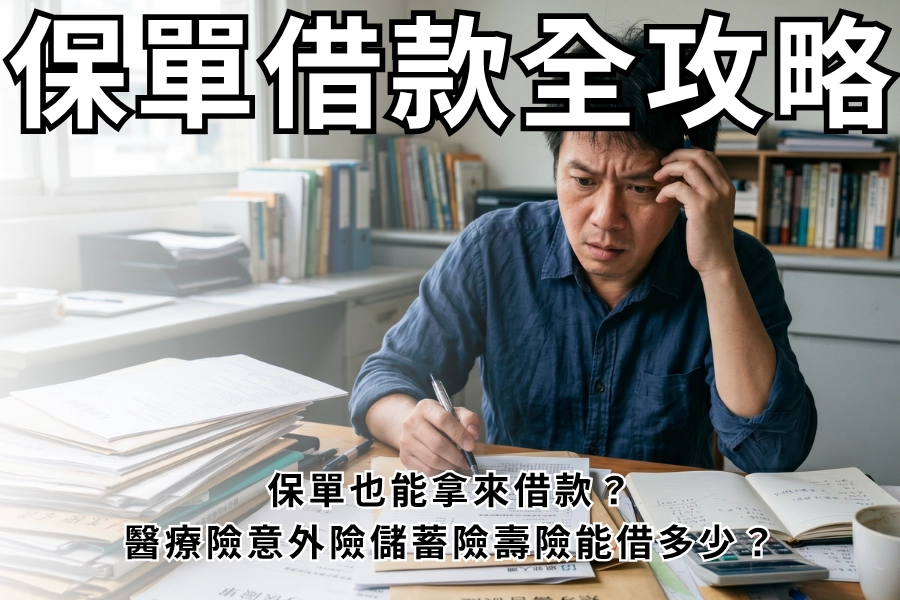【 2026 保單借款全攻略】保單也能拿來借款?醫療險意外險儲蓄險壽險能借多少?