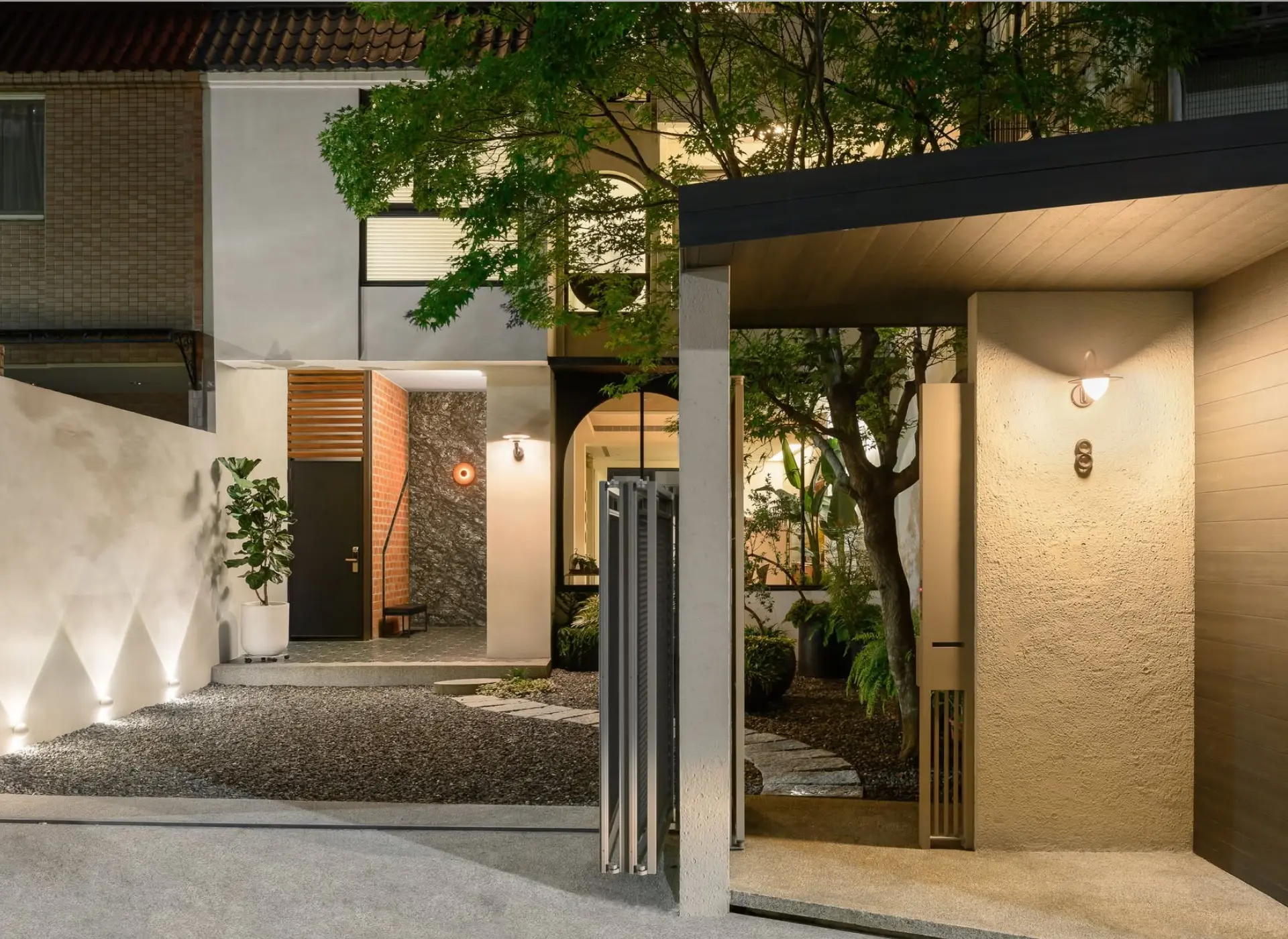 禾廊室內設計老屋翻新後建築外觀與庭院景觀